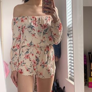OFF THE SHOULDER FLORAL ROMPER